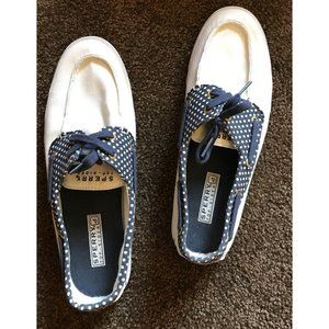 Sperry Women's Blue & White Dock Shoes, Size 9.5